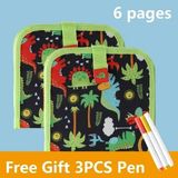 Silinebilir Doodle Kitap Yeniden Kullanılabilir Sihirli Yazı Tahtası Kalemler ile Boyama Çocuk Montessori Eğitici Oyuncak Dıy Seyahat Boyama Eğitici Oyuncak