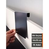 Silinebilir Karatahta Siyah Etiket Ürün Fiyat Etiketi Dik Geçme 18MM - 20MM Kalınlık Asılabilir Takılabilir Etiket Dekoratif Vitrin Raf Etiketi - 10 Adet - 14x10 cm (Dikey)