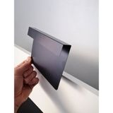Silinebilir Karatahta Siyah Etiket Ürün Fiyat Etiketi Dik Geçme 18MM - 20MM Kalınlık Asılabilir Takılabilir Etiket Dekoratif Vitrin Raf Etiketi - 10 Adet - 14x10 cm (Yatay)