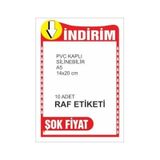 Silinebilir Pvc Kaplamalı A5 14X20 cm Indirim Etiketi Raf Önü Eti