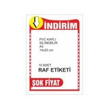 Silinebilir Pvc Kaplamalı A5 14X20 cm Indirim Etiketi Raf Önü Etiketi 10 Adet