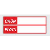 Silinebilir Pvc Kaplamalı Etiketi Raf Önü Etiketi 30'Li Paket