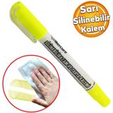 Silinebilir Tebesir Isaretleyici Mercure Sari Kalem Metal Plastik Cam Ahsap Yuzey Yagli Boya Uc