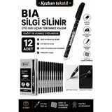 Silinebilir Tükenmez Kalem Ütüyle Isıyla Uçan Kumaş Kalemi 12 Adet - Siyah
