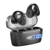 SilisoundTek Kablosuz Kulaklıklar Bluetooth 5.3, Dahili Mikrofonlu Açık Kulak Klipsli Kulaklıklar, 30H Çalma Süresi, Şarj Kutusu Spor/Egzersiz/Spor Salonu/Koşu için LED Ekran Spor Kulaklıkları