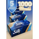 Silk "1000" Soft Çift Katlı Pratik Mendil Çek Kullan Kutu Mendil (5ADET)X(200MENDİL)