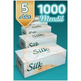 silk "500" Soft Çift Katlı Pratik Mendil Çek Kullan Kutu Mendil (5ADET)x(100MENDİL)