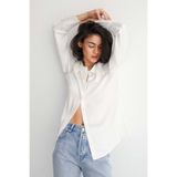 Silk and Cashmere Beyaz Audrey Saf İpek Gömlek