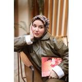 Silk Home 11419-12 Haki Karma Desen Tivil İpek Eşarp