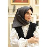 Silk Home Antrasit Karışık Desen Tivil İpek Eşarp IST 11393 - 24