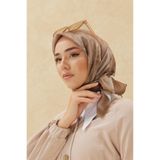 Silk Home Desenli Shiny Eşarp - 8647 - Sütlü Kahve