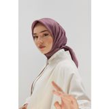 Silk Home Desenli Shiny Eşarp - - Koyu Gül Kurusu 8647