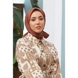 Silk Home Düz Renk Twill Eşarp - Kahve - 90 x 90 cm