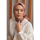 Silk Home Düz Renk Twill Eşarp - Sütlü Kahve - 90 x 90 cm