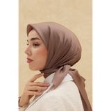 Silk Home Düz Shiny Eşarp - Koyu Vizon