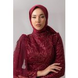 SİLK HOME DÜZ TWILL EŞARP - Bordo