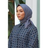 SİLK HOME DÜZ TWILL EŞARP - Füme