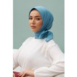 SİLK HOME DÜZ TWILL EŞARP - Mavi