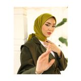 Silk Home Düz Twill Eşarp - Yağ Yeşili