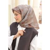 Silk Home Kadın Bakır Rengi Bulut Desen Parlak Shiny Eşarp 75002-53