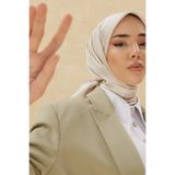 Silk Home Kadın Ekru Yeşil Bulut Desen Parlak Shiny Eşarp 75002-26