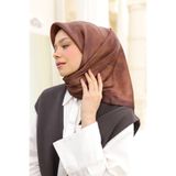 Silk Home Kadın Kahverengi Bulut Desen Parlak Shiny Eşarp 75002-52