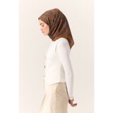 Silk Home Kadın Taba Antrasit Viskon Velora Eşarp 161002-16