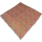 Silk Home Kırmızı Yeşil Karma Desen Tivil İpek Eşarp 11426-239