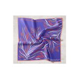 Silk Home Mor, Vizon, Parlak Turuncu, Ekru Geometrik Desen Tivil İpek Eşarp IST 11432 - 16