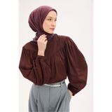 Silk Home Olinda Eşarp Yonca Desen Kiremit 90x90