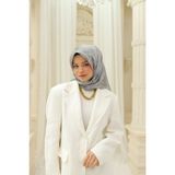 Silk Home Shiny Eşarp 75002-43 - Gri - Gümüş - 90 x 90 cm