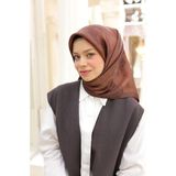 Silk Home Shiny Eşarp 75002-52 - Kızıl Kahve - Kahverengi - 90 x 90 cm