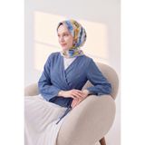 Silk Home Soft Eşarp Fleur Mavi Lila