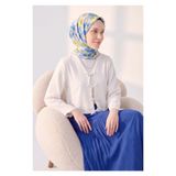 Silk Home Soft Eşarp Fleur Mavi