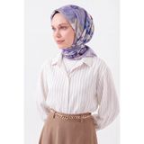 Silk Home Soft Eşarp Flower Eflatun