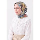 Silk Home Soft Eşarp Flower Koyu Gri