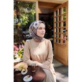 Silk Home Soft Eşarp Flower Sütlü Kahve