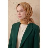 Silk Home Soft Eşarp Geometrik Desen Soluk Turuncu 90x90