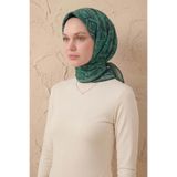 Silk Home Soft Eşarp Geometrik Desen Zümrüt Yeşili 90x90