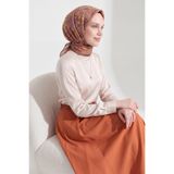 Silk Home Soft Eşarp Geometrik Mocha Mousse