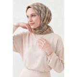Silk Home Soft Eşarp Minimal Motif Vizon