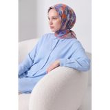 Silk Home Soft Eşarp Painterly Floral Gök Mavi