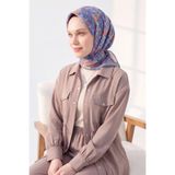 Silk Home Soft Eşarp Pixel Ethnic Eflatun