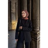 Silk Home Soft Eşarp Pixel Ethnic Kahverengi