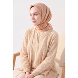 Silk Home Soft Eşarp Pixel Ethnic Koyu Turuncu