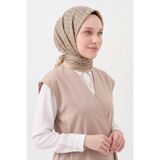 Silk Home Soft Eşarp Retro Geometrik Açık Sarı