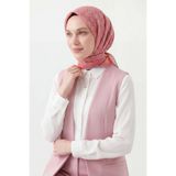 Silk Home Soft Eşarp Retro Geometrik Pembe