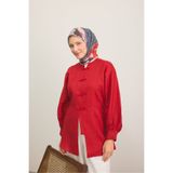 Silk Home Soft Eşarp Urban Patch Kırmızı