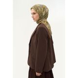 Silk Home Tencel Monare Eşarp Floral Desen Kına Yeşili 90X90