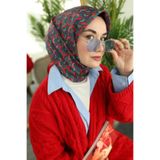 Silk Home Tivil İpek Eşarp IST 11413 - 38 Kırmızı Geometrik Desen